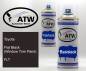 Preview: Toyota, Flat Black (Window Trim Paint), FLT: 400ml Sprühdose + 400ml Klarlack - Set, von ATW Autoteile West.